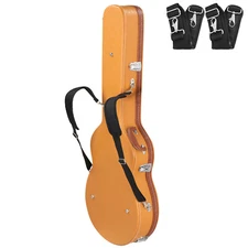 Wooden Guitar Case -Fits 335 Style Semi-Hollow KJazz Electric Guitars & 2 Straps