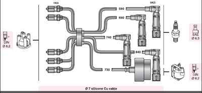 Kit Cavi Candela Alfa Romeo 75 1 8 Ie Turbo America Ebay
