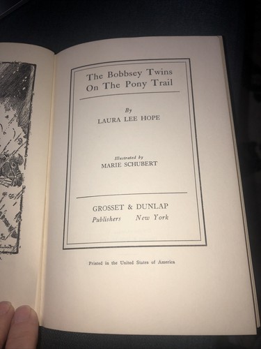 1944 THE BOBBSEY TWINS ON THE PONY TRAIL LAURA LEE HOPE HARDCOVER - Picture 4 of 5