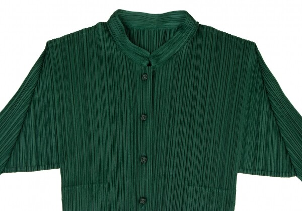 PLEATS PLEASE Chinese Button Mao Collar Blouse Size 3(K