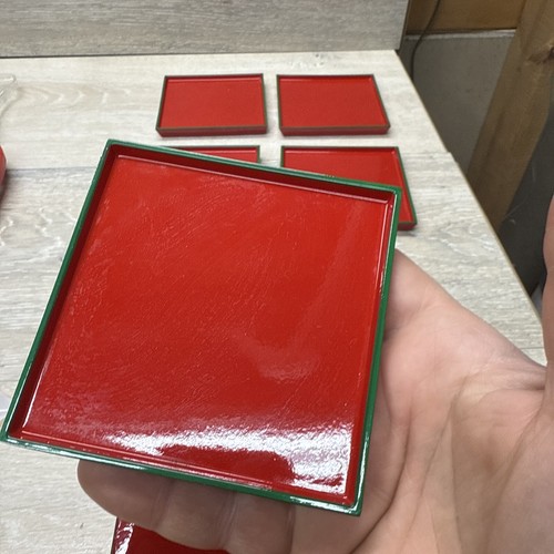 Vintage Lord & Taylor Christmas MCM Stacking Coaster Set (6) Made in Japan 1950s - Picture 5 of 9