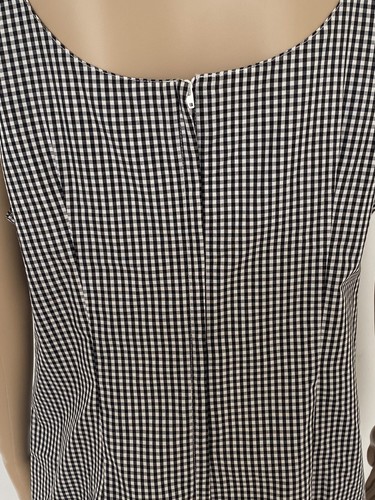 TARGET Womens 90s Vintage Checked Dress Black & White Day Wear DEADSTOCK - Picture 6 of 8