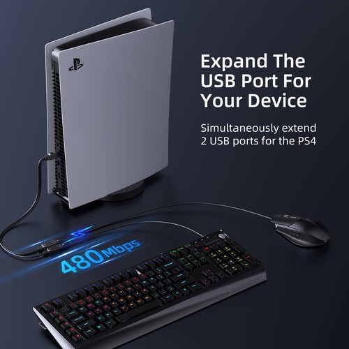 ANDTOBO Câble répartiteur USB Y Câble répartiteur USB 2.0 A mâle vers Double ... - Photo 4 sur 7