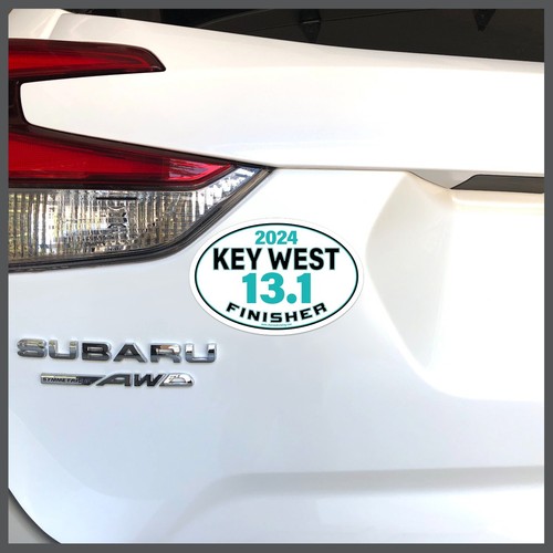 Key West Halbmarathon 13.1 Finisher KUNDENSPEZIFISCHES JAHR abnehmbares Aufkleber oder Automagnet - Bild 7 von 7