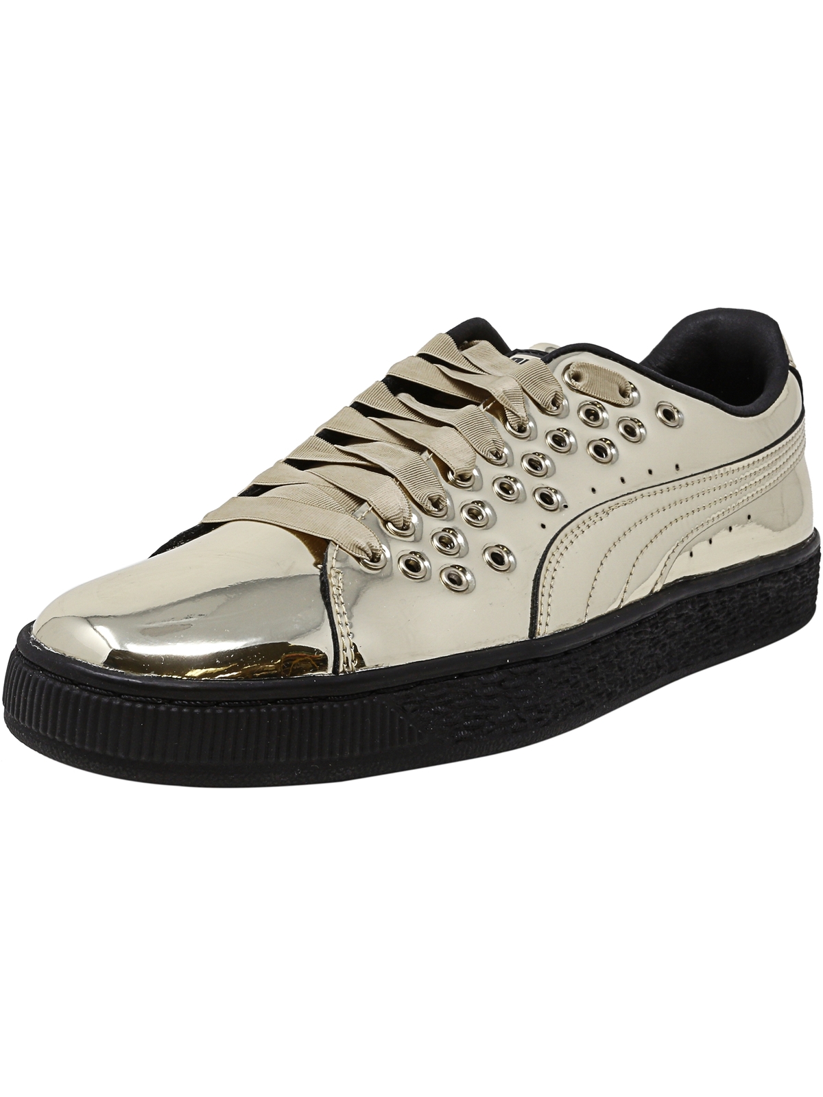 Puma Women's Basket Xl Lace Metal Ankle-High Leather Fashion Sneaker Puma Women's Basket Xl Lace Metal Ankle-High Leather Fashion Sneaker