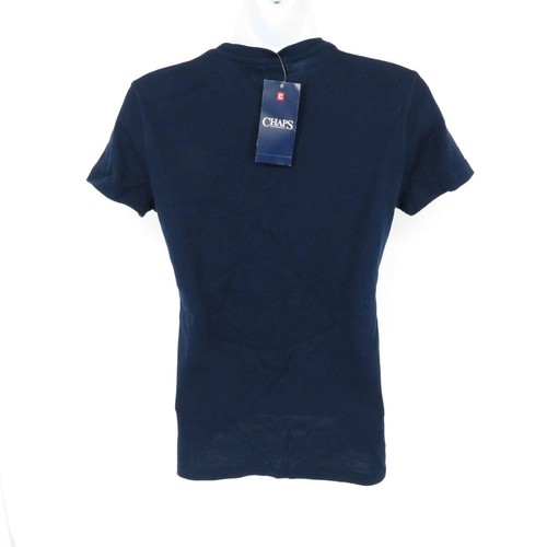 Camisa para mujer Chaps azul marino con cordones delanteros pequeña nueva con etiquetas $49 - Imagen 3 de 4