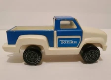 Vintage 1979 Metal Tonka Blue / White Pick Up Truck *Very Rare*
