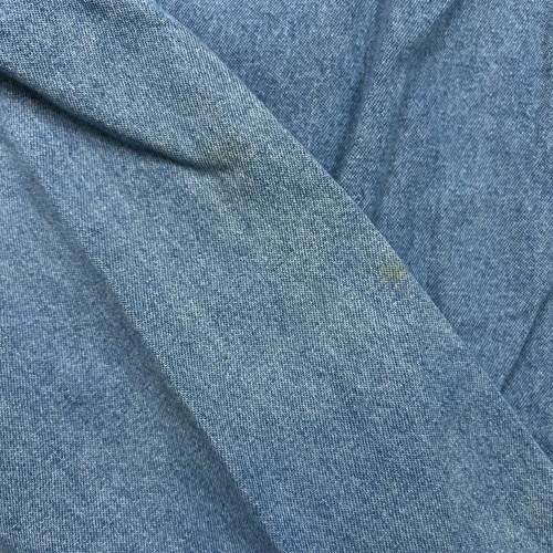 Camisa de mezclilla Dickies para hombre mediana azul lavado claro informal jeans occidentales abotonados - Imagen 8 de 10