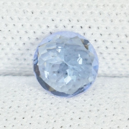 0.60 ct LUSTROUS LIGHT BLUE NATURAL TANZANITE  5mm ROUND Gemstone CA 117 - Picture 2 of 4