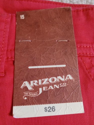 New With Tags Arizona Jean Co. Womens Size 15 Pink Cotton Blend Shorts 22 - Picture 4 of 6