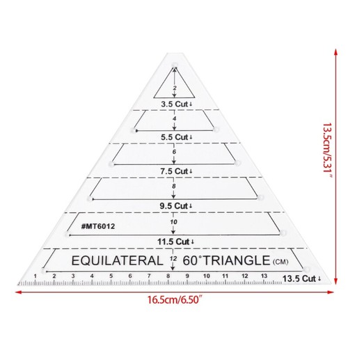 Equilateral for Triangle Sewing Ruler Handmade Quilting Ruler Sewing Craft Acces - Picture 5 of 8