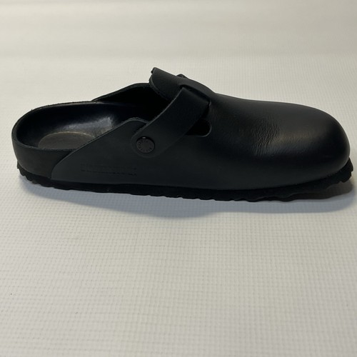 Birkenstock Boston Black Aniline Leather Exquisite Size 38 Narrow L7 M5 - Picture 9 of 12