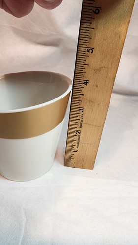 Tazza da tè Starbucks 2012 Tazo senza manico oro bianco nuova osso Cina inclinata - Foto 6 di 6