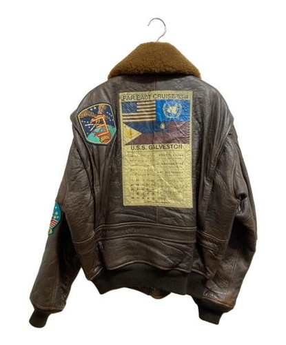 Avirex G1 Flight Jacket Military Bomber Leather Coat Used - Picture 2 of 10