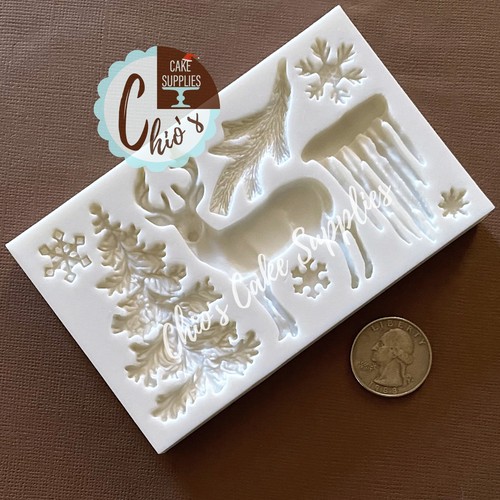Reindeer / Winter/ Christmas Themed Silicone Mold - Picture 5 of 6