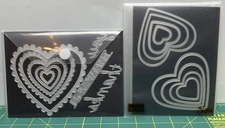 Stampin up Sizzix Layered Layering Hearts Metal Cutting Paper Crafting Die Lot