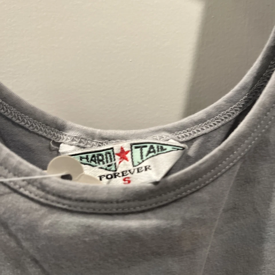 Hard Tail Forever 背心灰色蓝色扎染性感背心 SL-21 全新带标签 S — 第 2/4 张图片