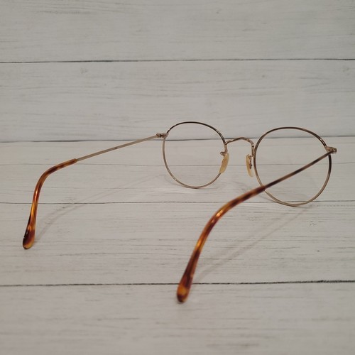 Ralph Lauren Polo Classic 110 EYEGLASSES Gold 51/22/140 Vintgage Round Tortoise - Picture 4 of 7