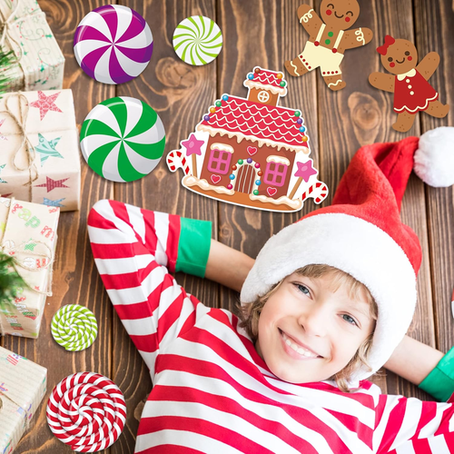 18 Stück Pfefferminz Boden Aufkleber Sticker für Weihnachten Süßigkeiten Party Deko  - Bild 2 von 5