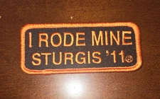 2011 "I Rode Mine" Sturgis, SD Harley MC Rally Jacket/Vest Patch 1 PC/ORANGE