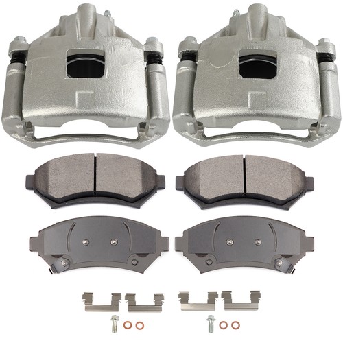 Front Pair Brake Calipers and Ceramic Pads For CHEVROLET IMPALA 2000-2005 - Foto 2 di 9