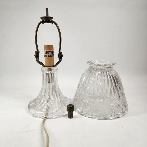 Vintage Excelsior Bleikristall Lampe schwer geschliffen Boudoir Nachtlicht Tischlampe 10,5" - Bild 4 von 11