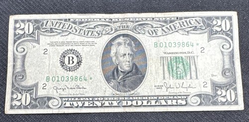 1950 $20 Federal Reserve Note * STAR NOTE * Replacement  New York FR 2059B* 