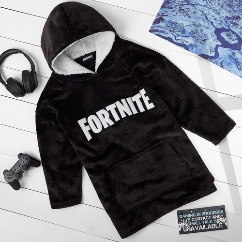 Fortnite Kids Fleece Hoodie Blanket Comfort Warm Cosy Home Bedding - Picture 4 of 6