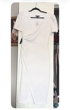 NWT  Express V-Neck White Midi Dress