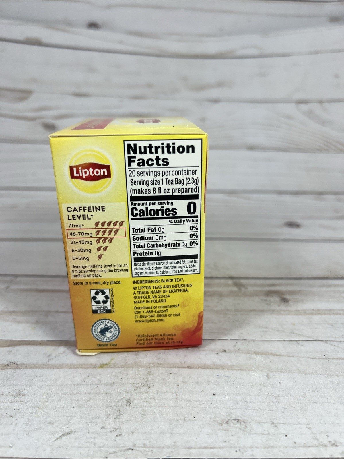 Lipton English Breakfast Black Tea 20 Pyramid Bags Assam Ceylon  (2Pack) 2/26