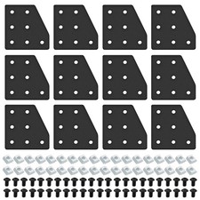12pcs 2040 Aluminum Extrusion Joint Plate Connector Corner L Bracket 7-Hole 2...