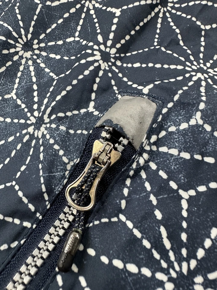 Lululemon Jacket Womens 6 Blue Geometric Print Asymmetrical Zip Hoodie Pullover - Image 4 of 4