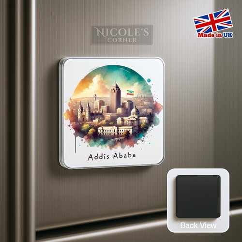 Imán de nevera Addis Abeba, Etiopía | Regalo coleccionable recuerdo de viaje - Imagen 2 de 5