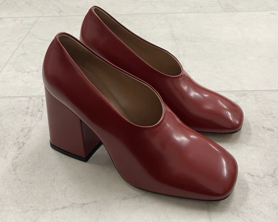 全新 MARNI Coquette 实心懒人泵 红色 尺寸:41 (美国 11) — 第 2/4 张图片