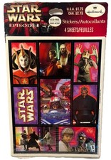 Star Wars Episode 1 Hallmark Stickers 4 Sheets Sealed Vintage B92 