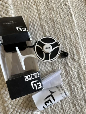 13 FISHING - Freefall Ghost - Inline Ice Fishing Reel - 2.5:1 Gear Ratio - Left