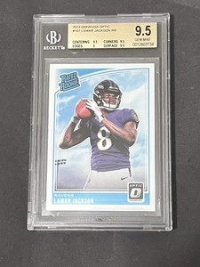 2018 Donruss Optic Lamar Jackson #167 Rated Rookie RC BGS 9.5 Gem Mint