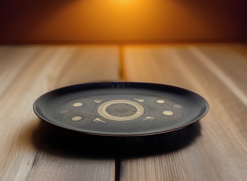 MCM Brown Vintage Denby Samarkand Arabesque Oval Platter/Tray, 12-1/2" x 9" - Picture 2 of 5