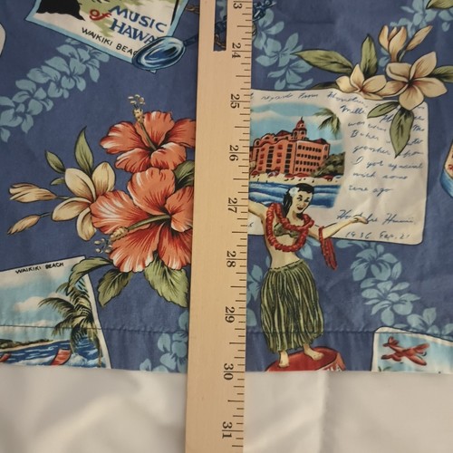 Camicia vintage Hilo Hattie uomo XL hula ragazza hawaiana floreale con bottoni - Foto 7 di 7