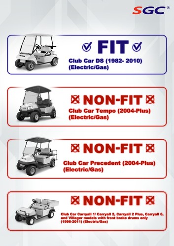 SGC 4" SPINDLE EXTENSION LIFT KIT FOR CLUB CAR GOLF CART DS MODEL (1993-2010) - Picture 3 of 3