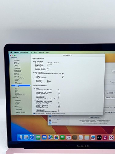 2020 Rose Gold Apple MacBook Air 13.3" M1 3.2GHz 8GB RAM 256GB SSD A2337 MGN63LL - Afbeelding 3 van 9
