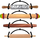 Pack of 4 – Rolling Pin Holder Display Rack Black 