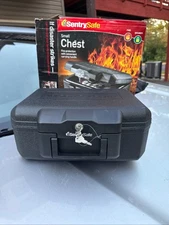 SentrySafe 1200 Fire-Resistant Box Safe with Key Lock 0.18 Cu. Ft., Black