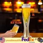 3L Beer Tower Dispenser w/Ice Column Light Drink Dispenser for Party Bar Home