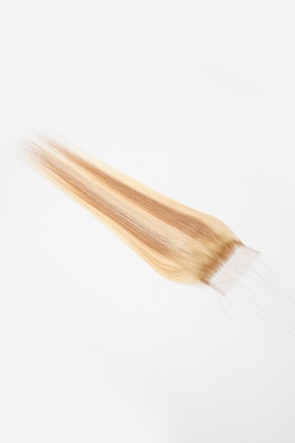 4x4 Verschlusshaar Glatt Brazilian Remy P27/613 Blond Echthaar Extension HD - Bild 10 von 128