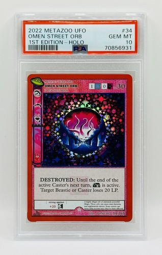2022 Metazoo UFO Omen Street Orb #34 1st Edition Holo Graded PSA 10 Gem Mint
