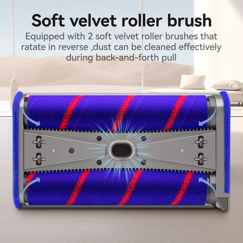 E.LUO Soft Double Roller Brush Floor Head for Dyson V7 V8 V11 V10 V15 Vacuum - Picture 4 of 12