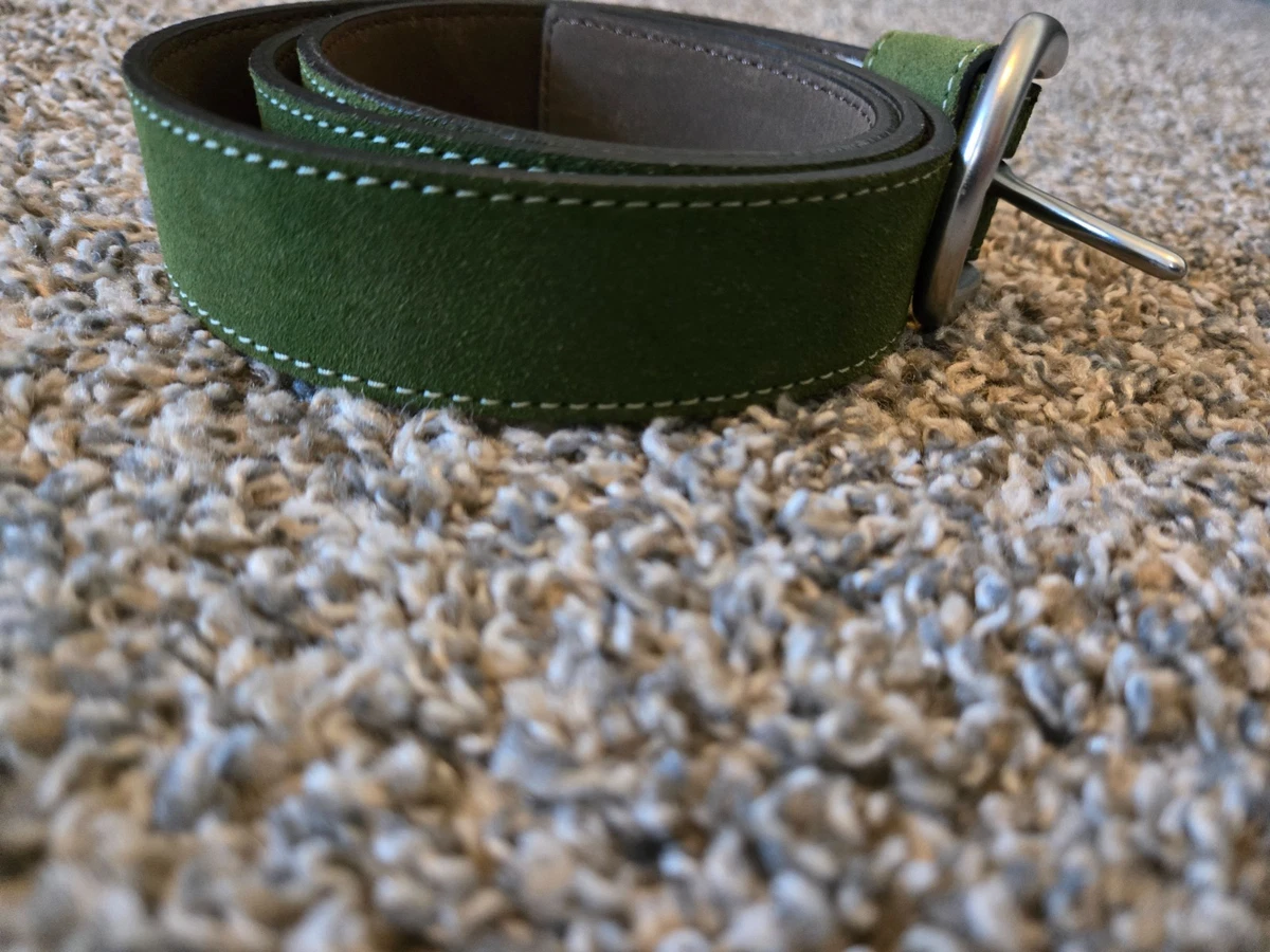 Emporio Armani Forest Green Velvet Belt with Beads 736005-5.jpg main image 3