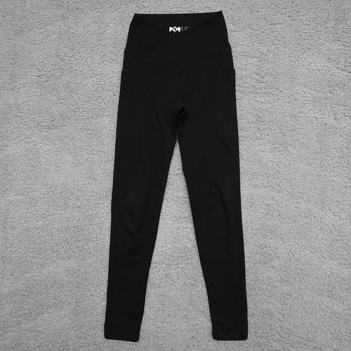 Popflex Crisscross Hourglass Leggings Damen XS schwarz mit Taschen 27"