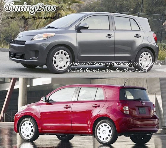 For Scion xD 2008-2014 Smoke Out-Channel Window Rain Guards Visor 4pcs Set - Image 4 of 4